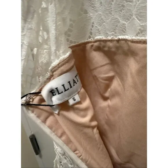 Elliatt Margot Lace Maxi Dress in White Bachelorette Bridal party size S NWT - Picture 7 of 7